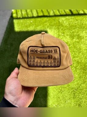 Ho-e Grass II Patch Cap in Tan 80s vintage trucker